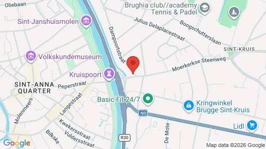 Apartments for rent i Brugge - kort over placeringen