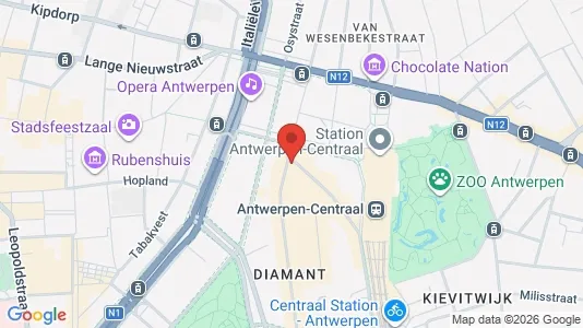 Apartments for rent i Stad Antwerp - kort over placeringen