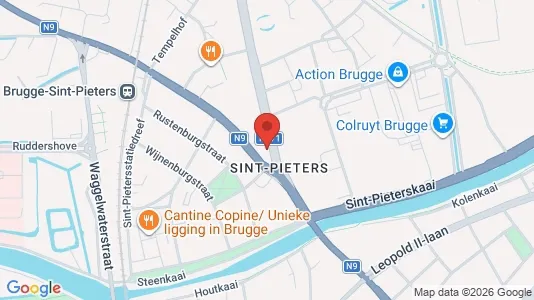 Apartments for rent i Brugge - kort over placeringen