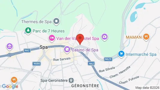 Apartments for rent i Spa - kort over placeringen