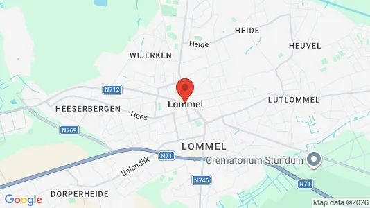 Houses for rent i Lommel - kort over placeringen