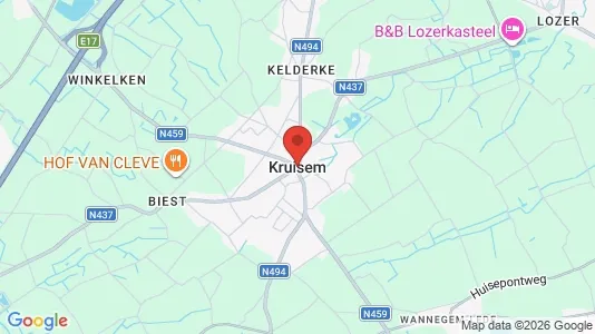 Houses for rent i Kruisem - kort over placeringen