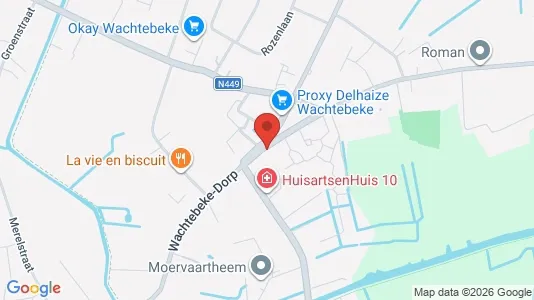 Apartments for rent i Wachtebeke - kort over placeringen