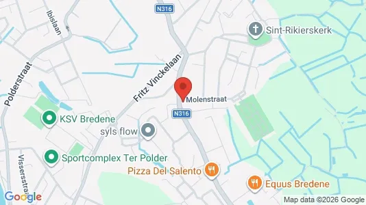 Apartments for rent i Bredene - kort over placeringen