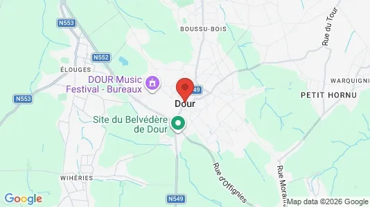 Houses for rent i Dour - kort over placeringen