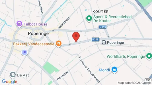 Apartments for rent i Poperinge - kort over placeringen
