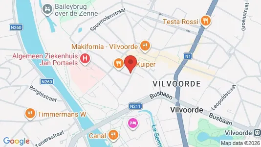 Apartments for rent i Vilvoorde - kort over placeringen