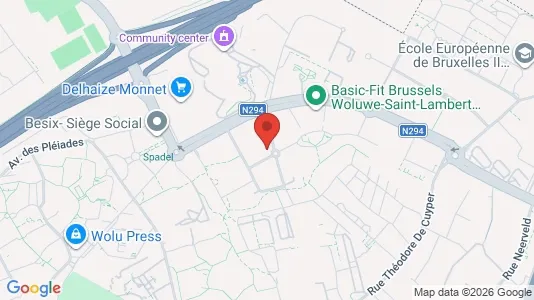 Apartments for rent i Brussels Sint-Lambrechts-Woluwe - kort over placeringen