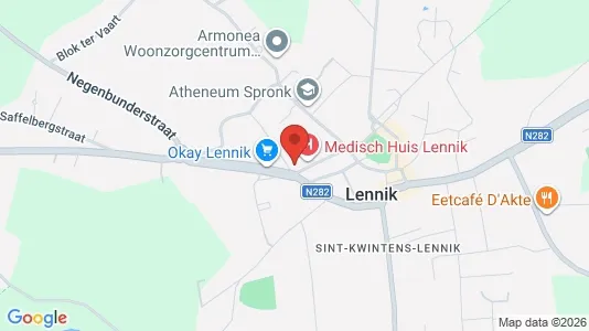 Apartments for rent i Lennik - kort over placeringen