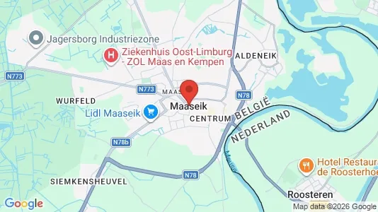 Houses for rent i Maaseik - kort over placeringen
