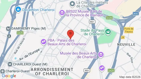Apartments for rent i Charleroi - kort over placeringen