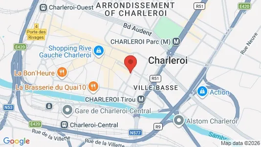 Apartments for rent i Charleroi - kort over placeringen