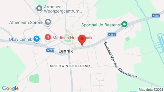 Apartments for rent i Lennik - kort over placeringen