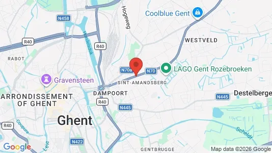 Houses for rent i Gent Sint-Amandsberg - kort over placeringen