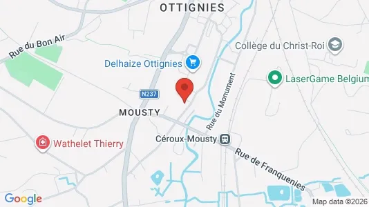 Apartments for rent i Ottignies-Louvain-la-Neuve - kort over placeringen