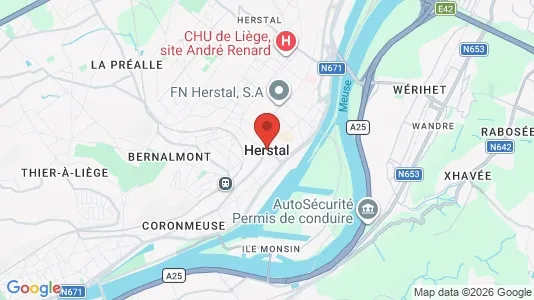 Apartments for rent i Herstal - kort over placeringen