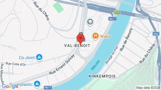Apartments for rent i Luik - kort over placeringen