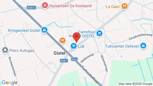 Apartments for rent i Gistel - kort over placeringen