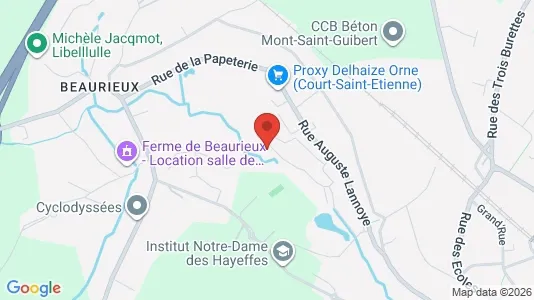 Apartments for rent i Mont-Saint-Guibert - kort over placeringen