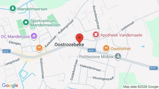 Apartments for rent i Oostrozebeke - kort over placeringen