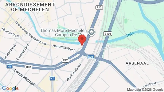 Apartments for rent i Mechelen - kort over placeringen