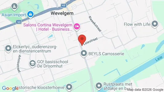Apartments for rent i Wevelgem - kort over placeringen