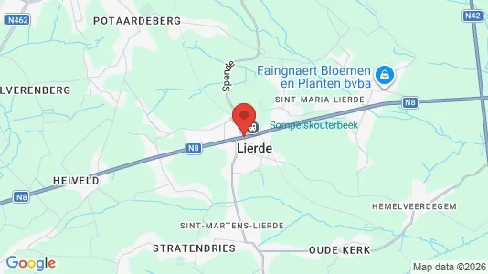 Apartments for rent i Lierde - kort over placeringen