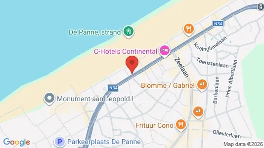 Apartments for rent i De Panne - kort over placeringen
