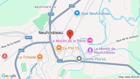 Apartments for rent i Neufchâteau - kort over placeringen