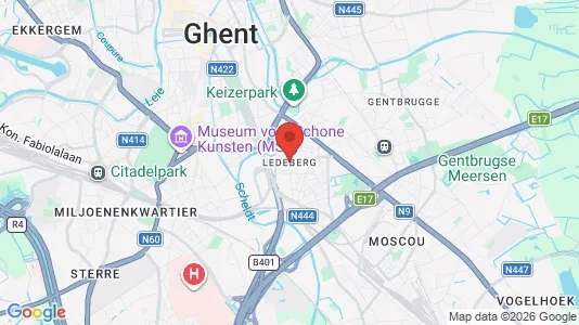 Houses for rent i Gent Ledeberg - kort over placeringen