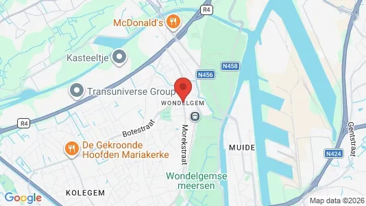 Houses for rent i Gent Wondelgem - kort over placeringen