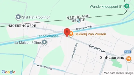 Apartments for rent i Sint-Laureins - kort over placeringen