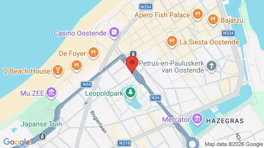 Apartments for rent i Oostende - kort over placeringen