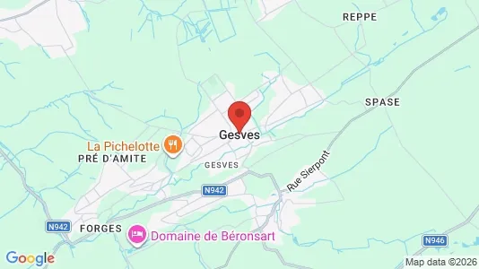 Houses for rent i Gesves - kort over placeringen