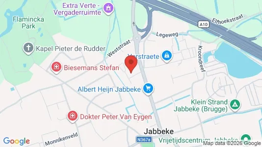 Apartments for rent i Jabbeke - kort over placeringen