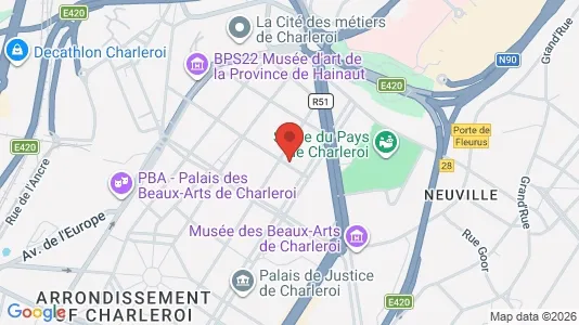 Apartments for rent i Charleroi - kort over placeringen