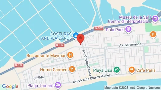 Apartments for rent i Santa Pola - kort over placeringen