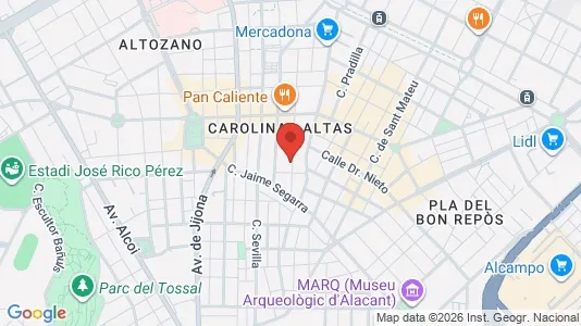 Rooms for rent i Alicante/Alacant - kort over placeringen