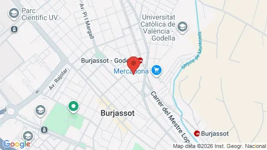 Apartments for rent i Burjassot - kort over placeringen