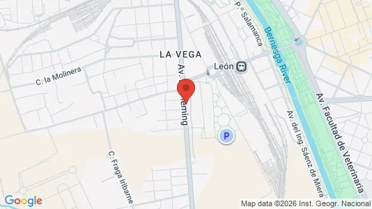 Rooms for rent i León - kort over placeringen