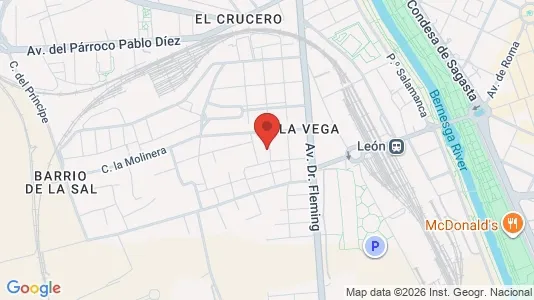 Rooms for rent i León - kort over placeringen