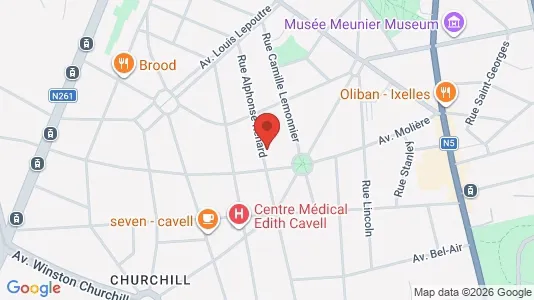 Apartments for rent i Brussels Ukkel - kort over placeringen