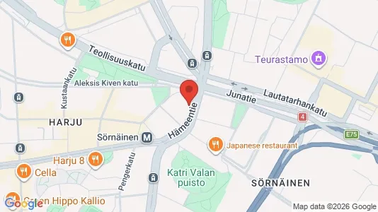 Rooms for rent i Helsinki Keskinen - kort over placeringen