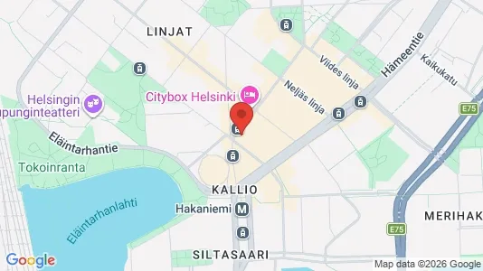 Rooms for rent i Helsinki Keskinen - kort over placeringen