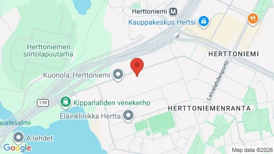 Rooms for rent i Helsinki Kaakkoinen - kort over placeringen