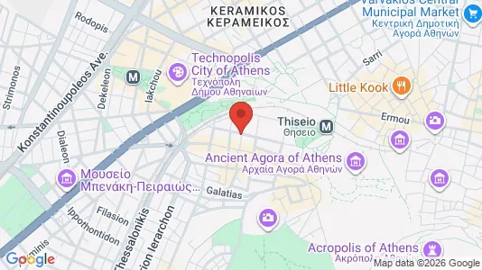 Apartments for rent i Athens Ano Petralona - kort over placeringen