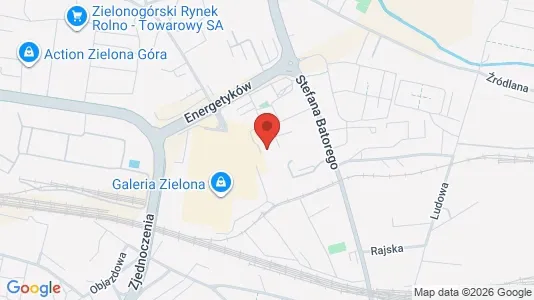 Apartments for rent i Zielona Góra - kort over placeringen