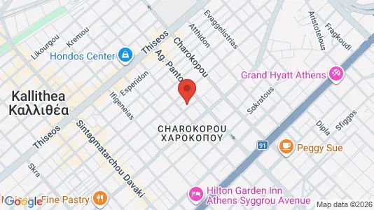 Apartments for rent i Kallithea - kort over placeringen