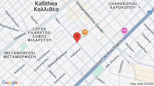 Apartments for rent i Kallithea - kort over placeringen