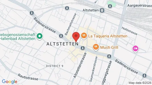 Apartments for rent i Zürich Distrikt 9 - kort over placeringen